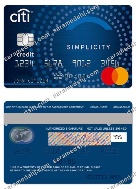 Poland CitiBank simplicity mastercard